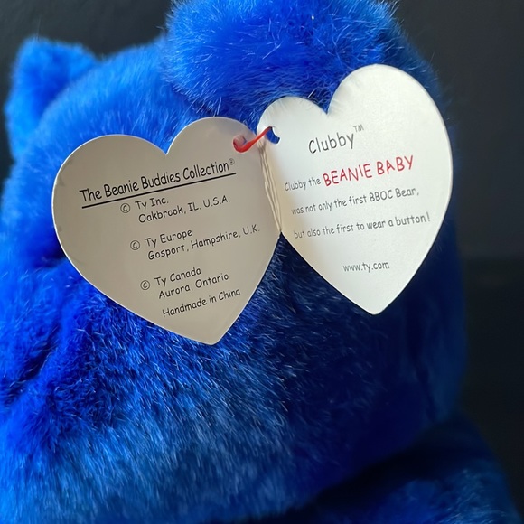 Clubby the beanie buddies collection royal blue ultra  soft excellent condition - Picture 9 of 9